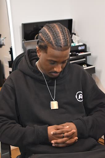 Cornrows close-up